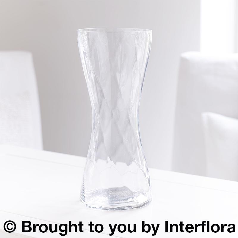 Tall Twist Clear Glass Vase Buy Online Or Call 6568