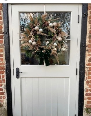 Christmas joy door wreath